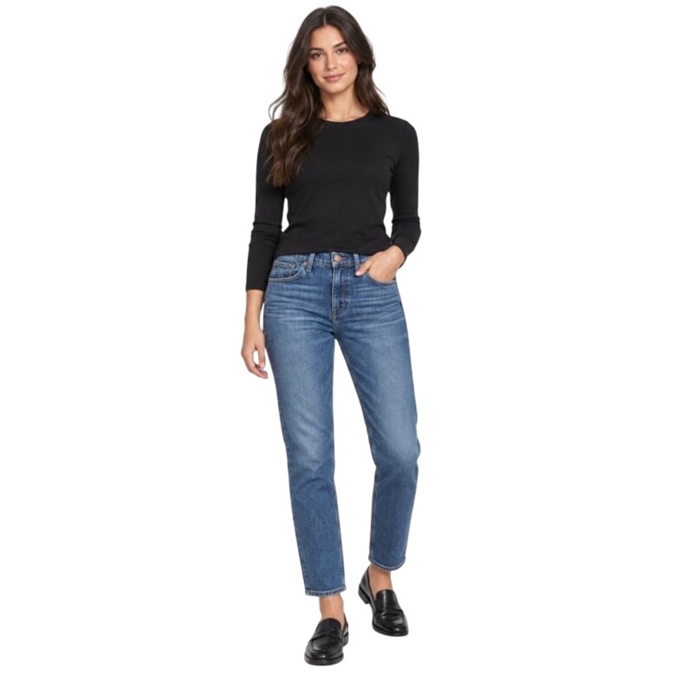 Rag & Bone Nina High-Rise Ankle Cigarette Jeans Ash Blue Denim 26 WDD22F2896B4AS